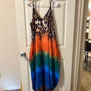 SHEIN Multicolor Asymmetrical Dress